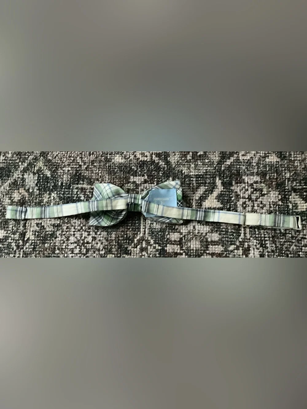 Classic Green Plaid Adjustable Bow Tie for baby boy